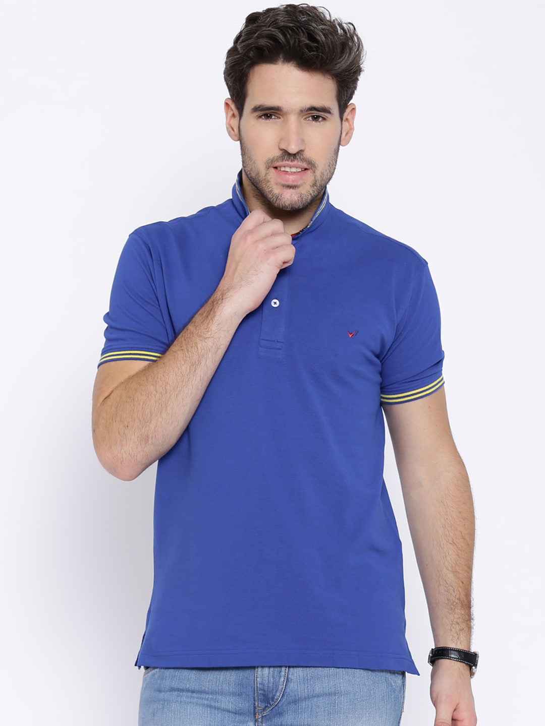 Wills Lifestyle Sport Blue Slim T-shirt