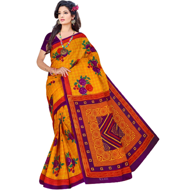 Jack Williams  Aunthetic Heavy Cotton hard Finish Saree