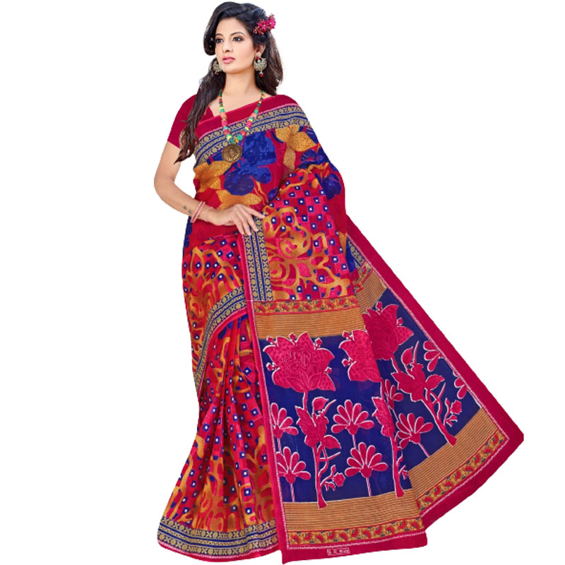 Jack Williams  Aunthetic Heavy Cotton hard Finish Saree