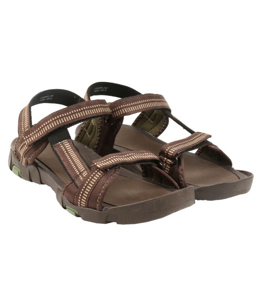 Lotto Brown Synthetic Leather Sandals