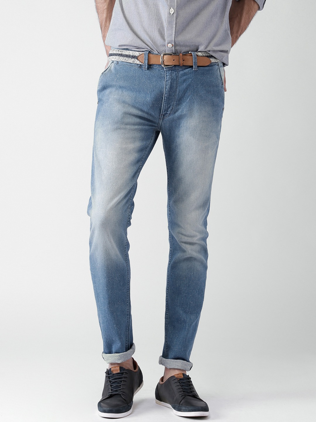 Mast & Harbour Men Blue Skinny Fit Stretchable Jeans