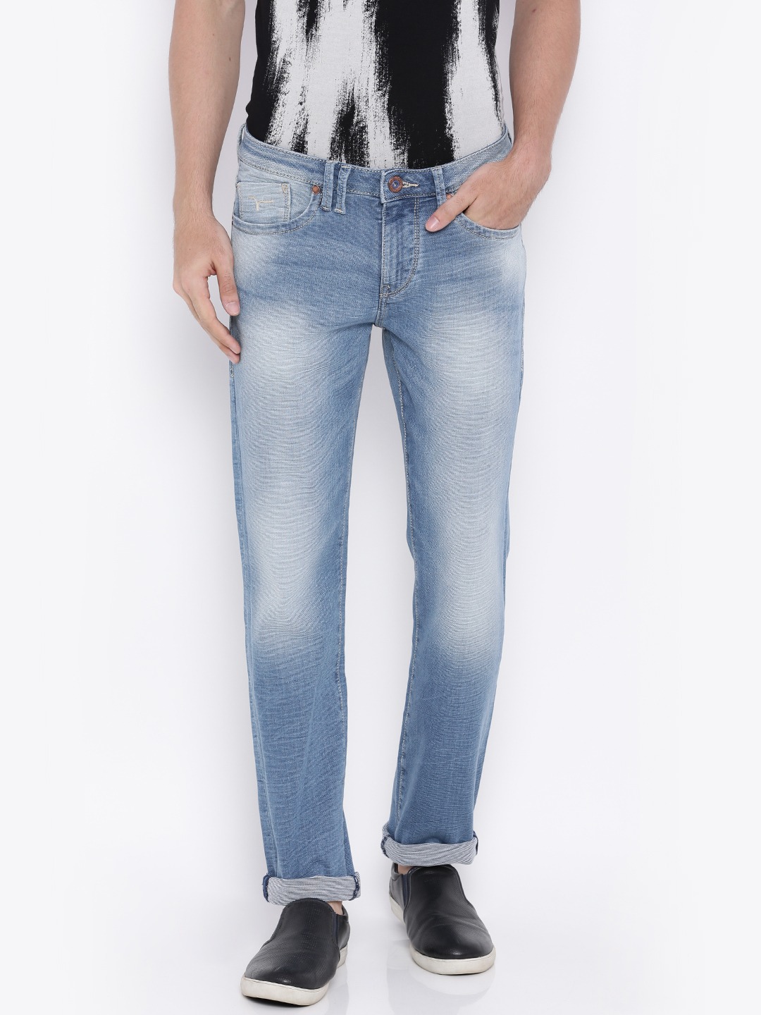 Flying Machine Men Blue Michael Slim Tapered Fit Stretchable Jeans