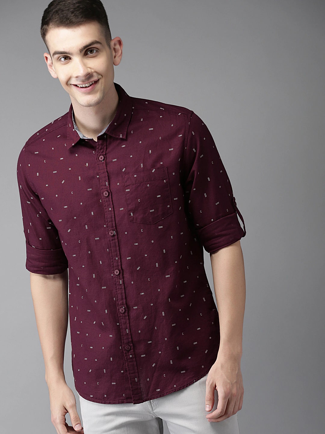 HERE&NOW Men Regular Fit Printed Casual Shirt