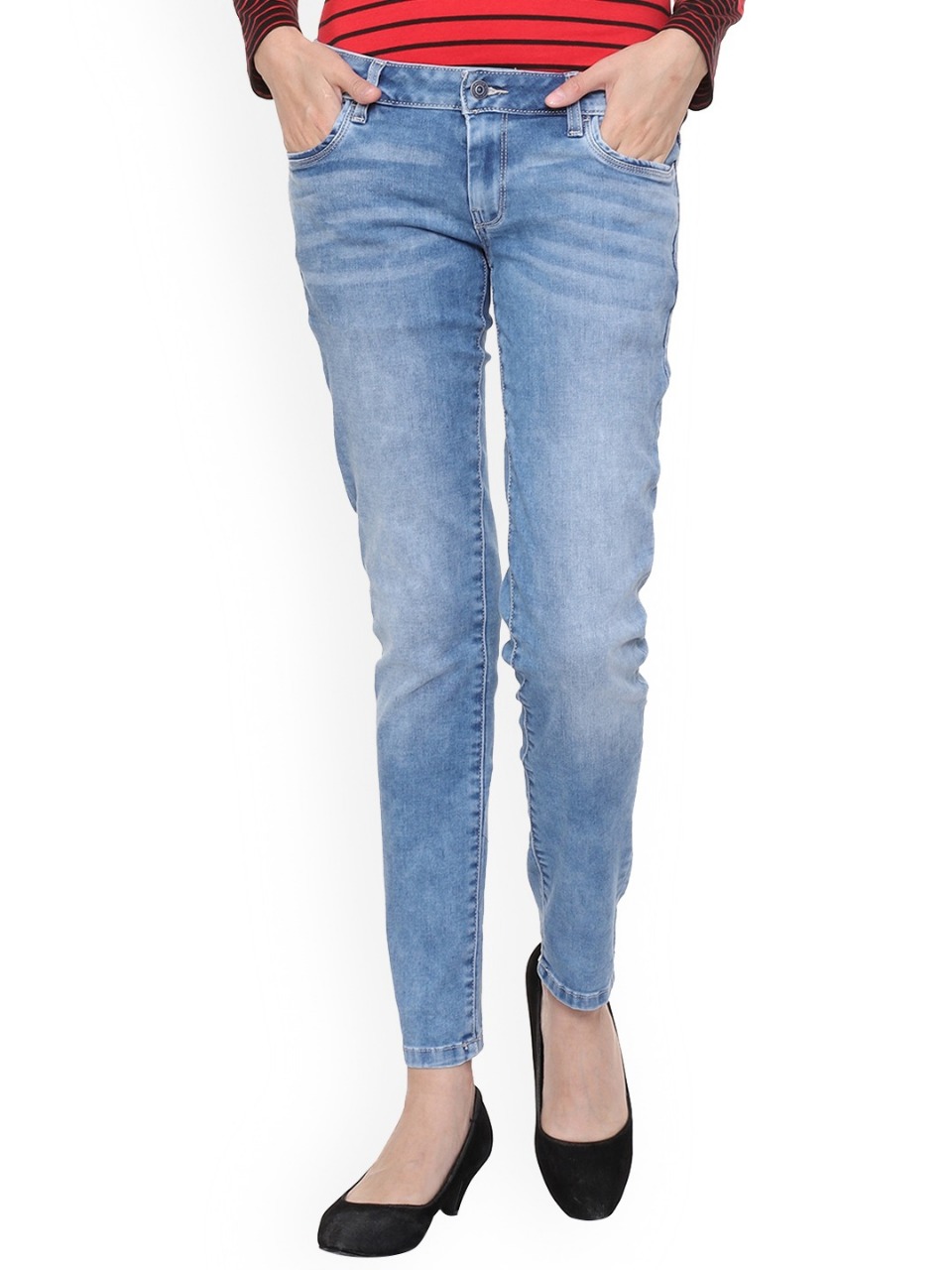 Allen Solly Woman Slim Fit Mid-Rise Clean Look Stretchable Jeans