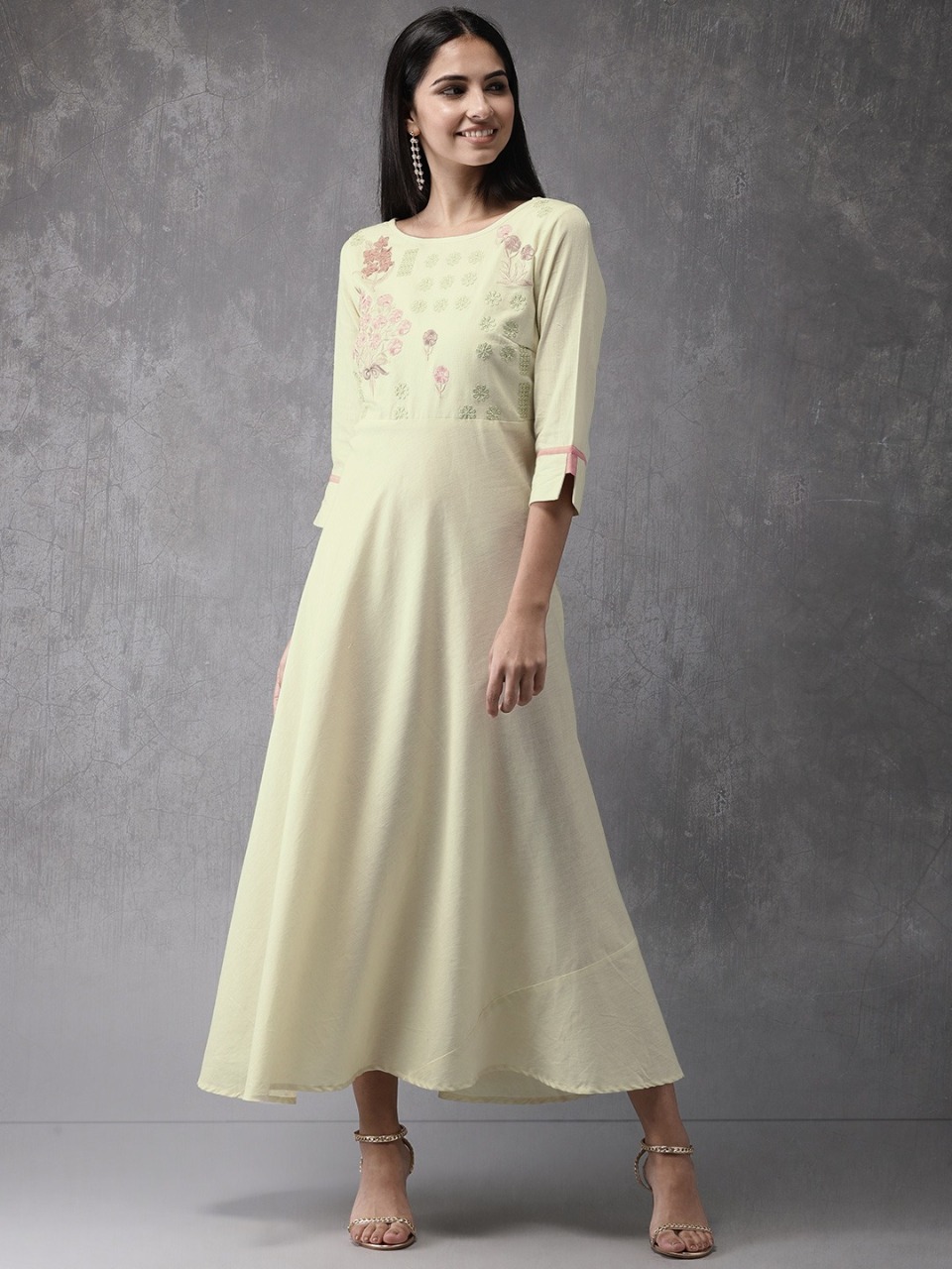 Anouk Women Design A-Line Fusion Kurta