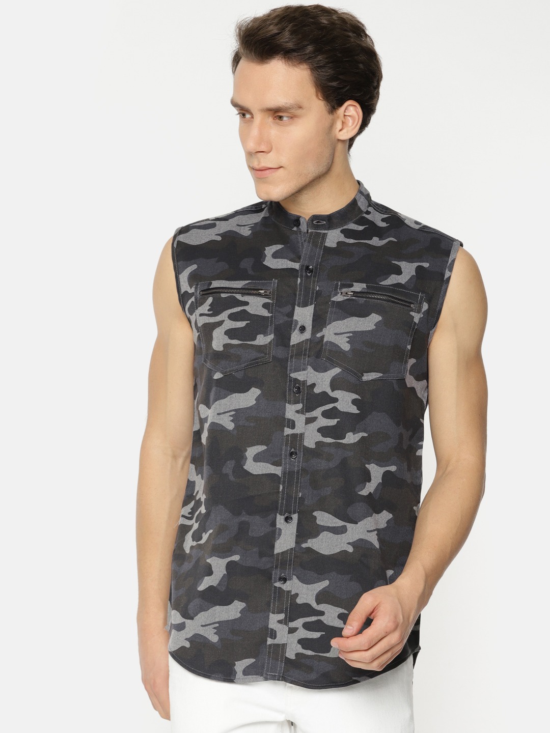 SKULT by Shahid Kapoor Camouflage Printed Casual Shirt