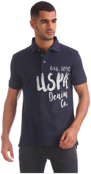 U.S. Polo Assn. Denim Co. Men Printed Polo Collar T-shirt