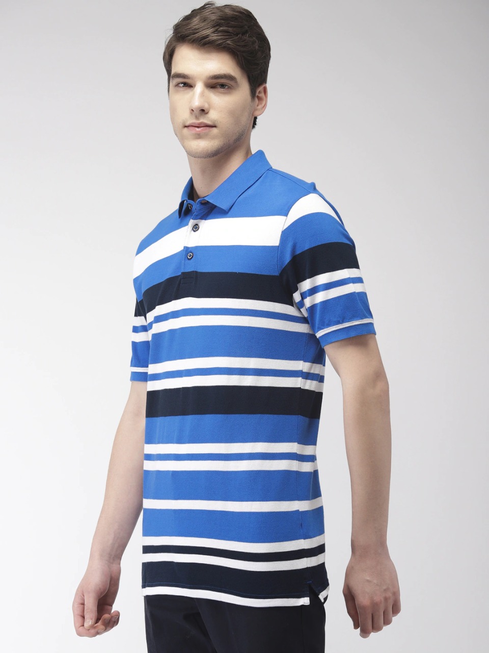 Marks & Spencer Men Striped Polo T-shirt