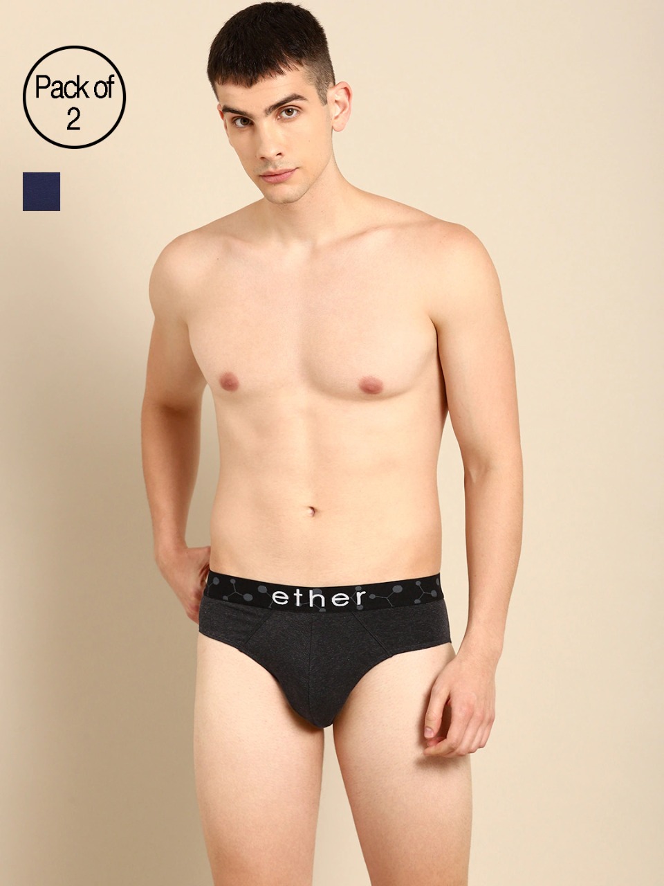 Ether Men Pack of 2 Premium Ultrasoft Cotton Briefs