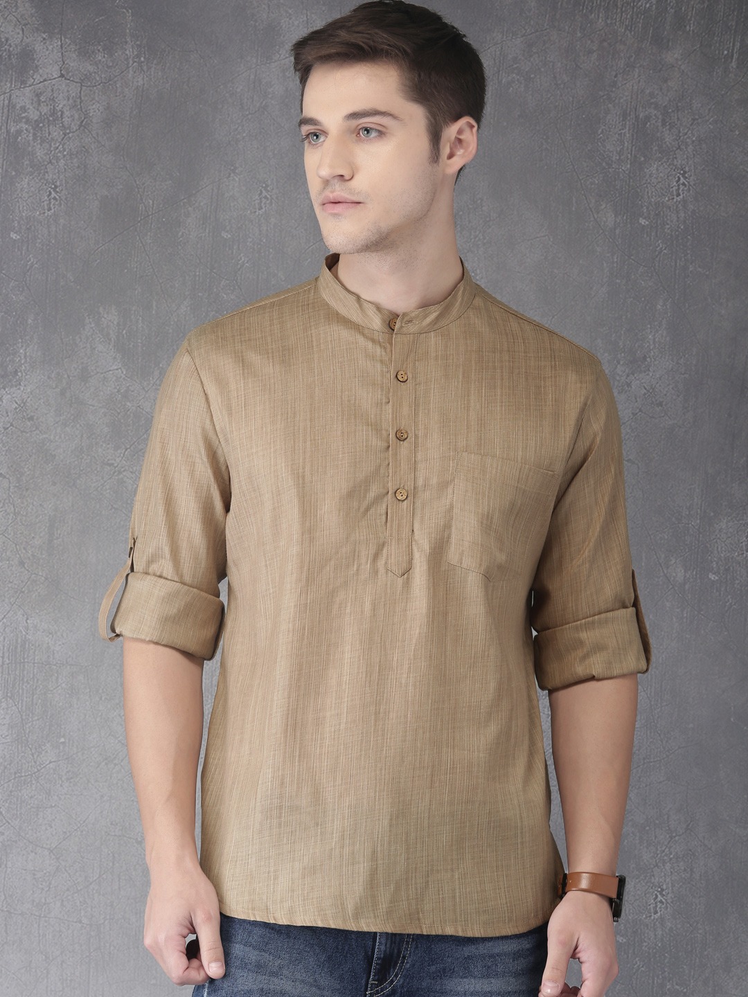 Anouk Men Solid Straight Kurta