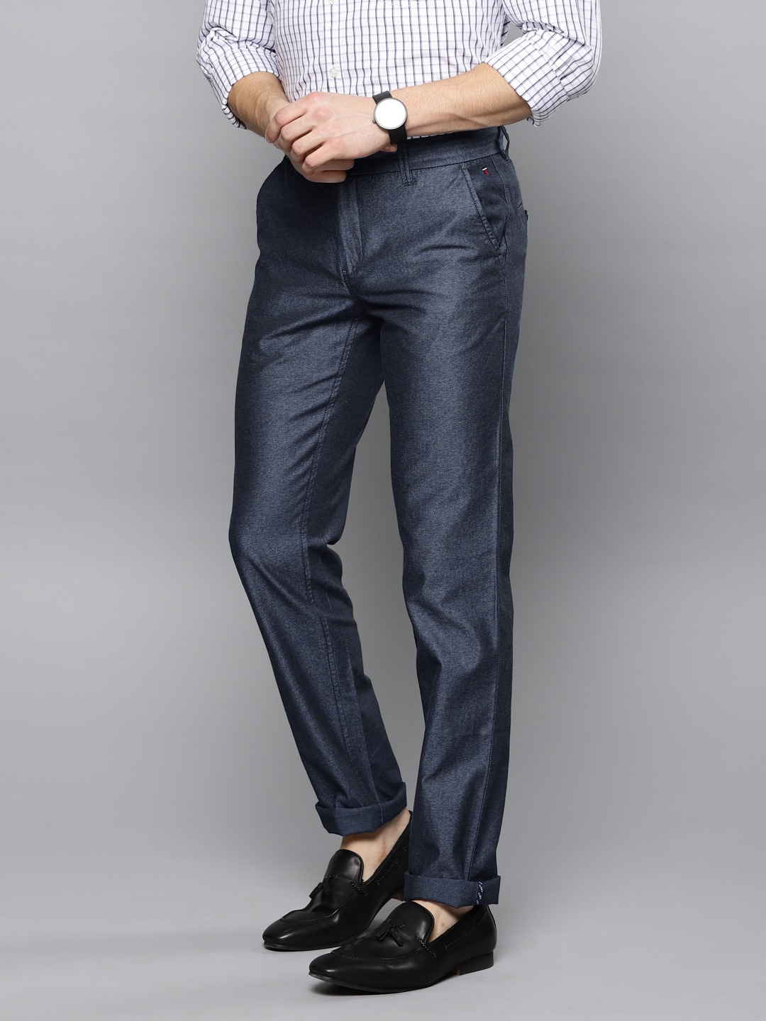 Louis Philippe Sport Men Slim Fit Solid Regular Trousers