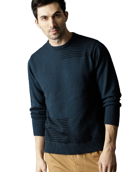 Roadster Men Self-Design Pullover