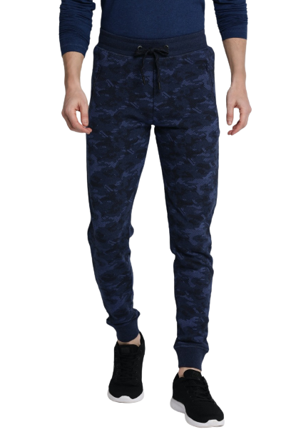 VAN HEUSEN  Solid Men Navy Track Pants