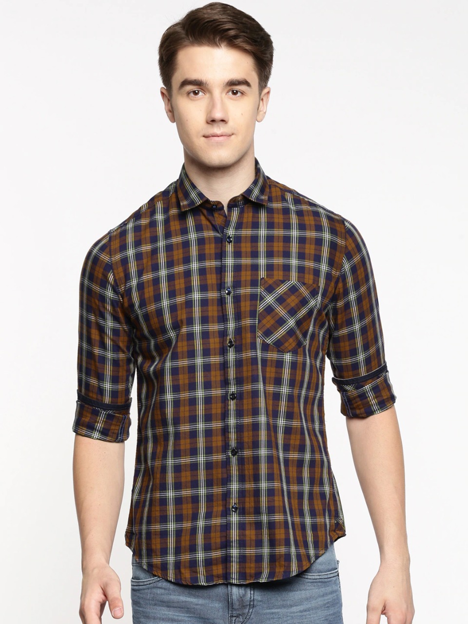 Killer Men Slim Fit Checked Casual Shirt