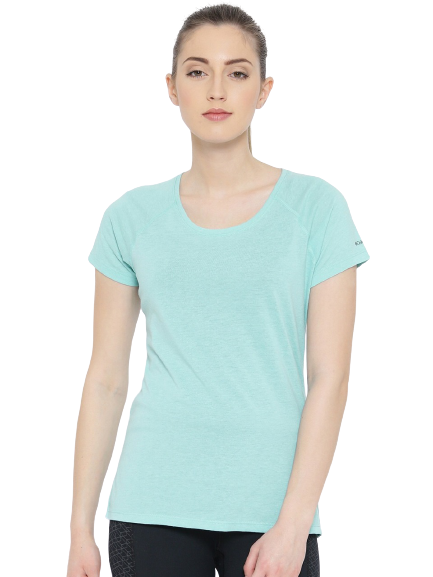 Columbia Women Blue Silver Ridge Zero Solid T-shirt