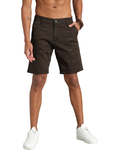 Roadster Printed Regular Fit Chino Shorts