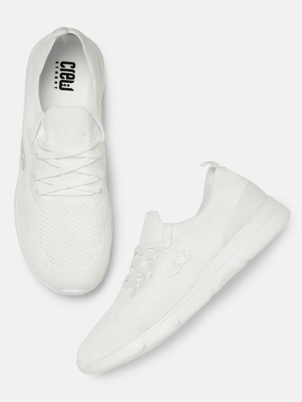 Crew STREET Men White Running Shoes