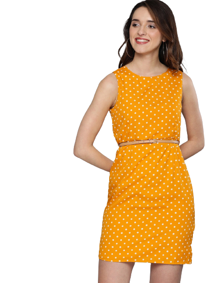 Mast & Harbour Polka Dot Print Sheath Dress