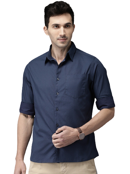 Anouk Men Regular Fit Self Design Casual Shirt