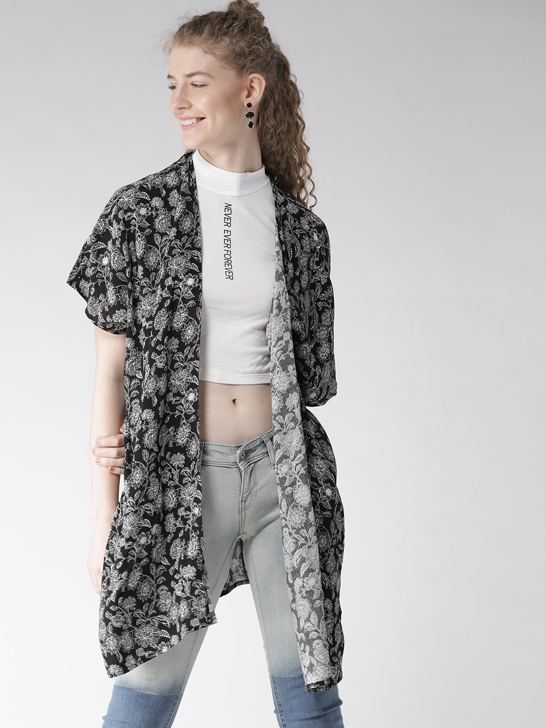 FOREVER 21 Floral Print Shrug