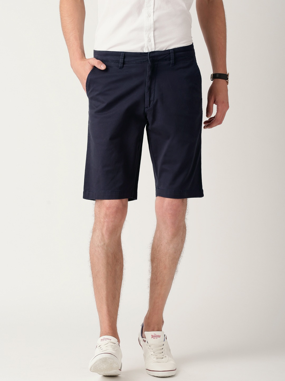 ether Men Navy Blue Shorts