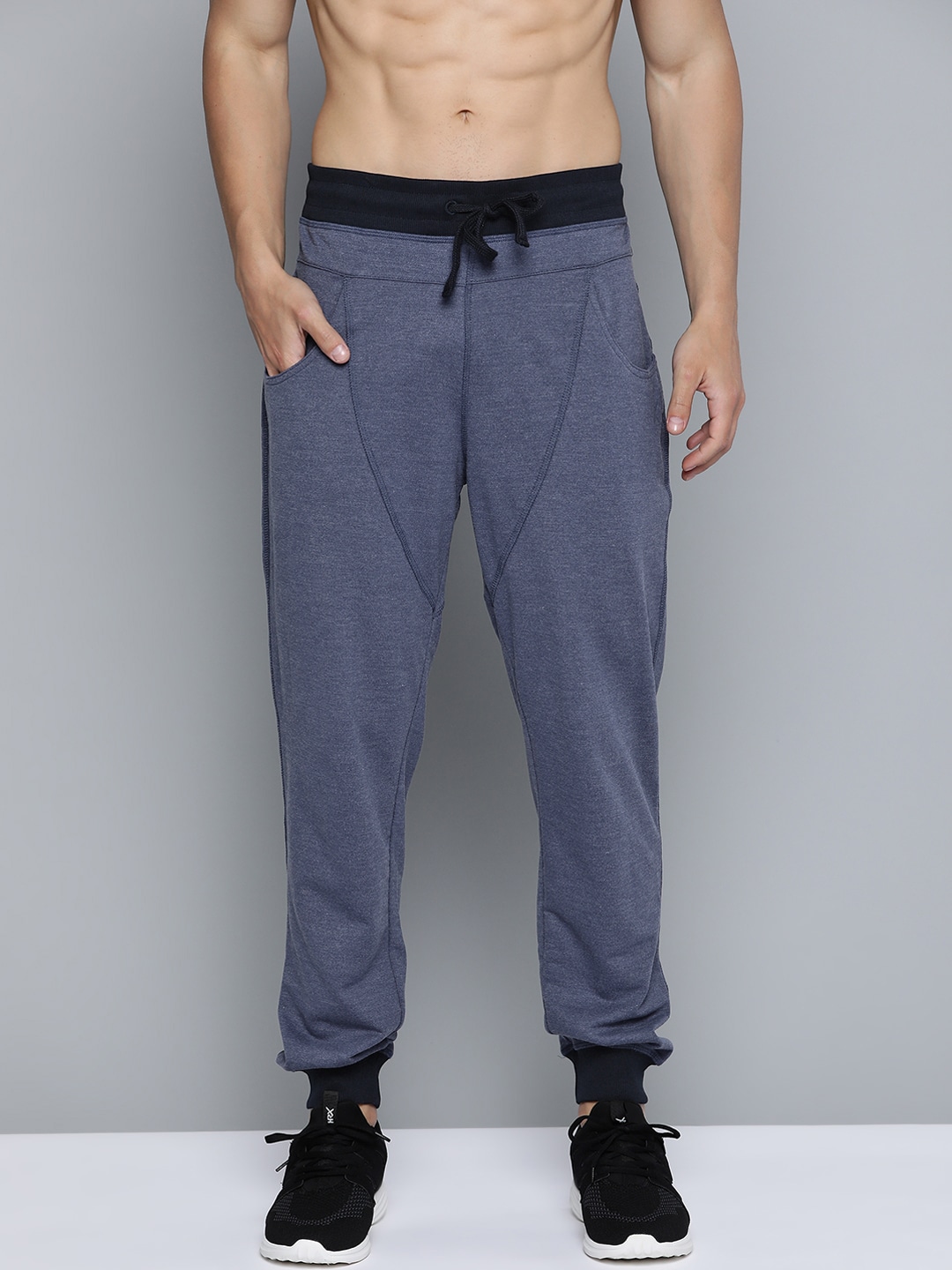 HRX by Hrithik Roshan Men Blue Solid Track Pant