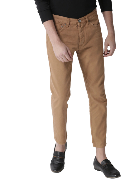 Mast & Harbour Men Slim Fit Solid Denim Trousers