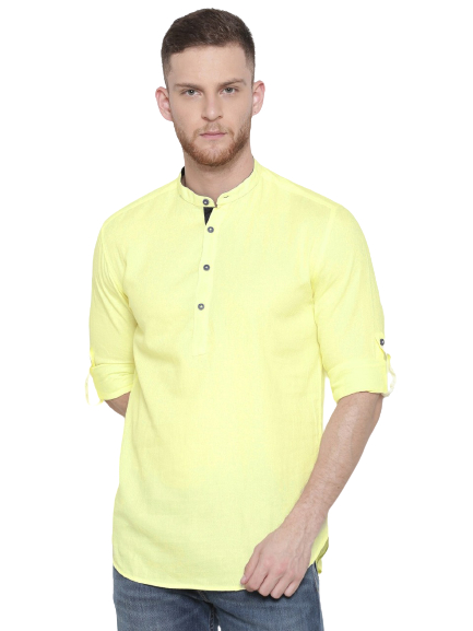 British Club Men Solid Straight Kurta