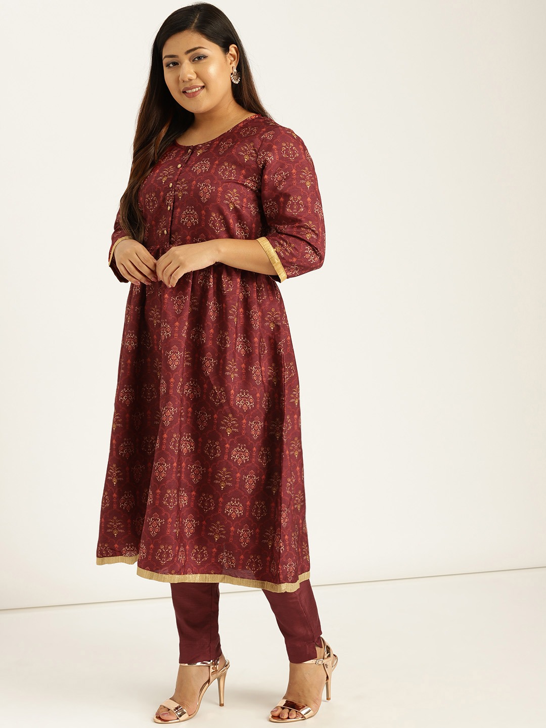 Sztori Women Printed Kurta with Trousers Dupatta