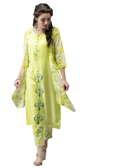 Anouk Women Printed Kurta with Trousers