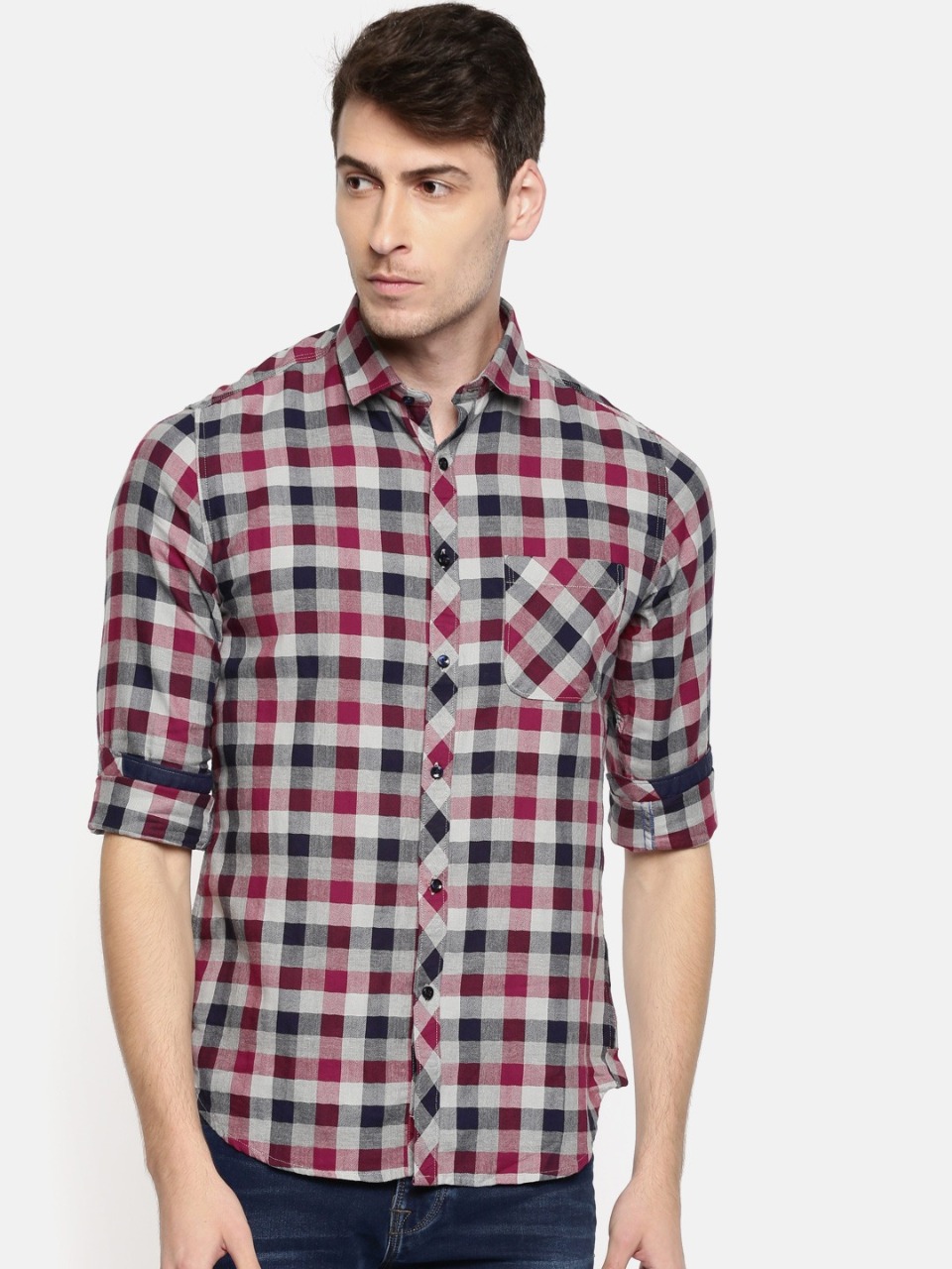 Killer Men Regular Fit Checked Casual Shirt