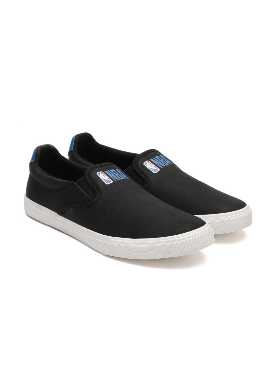 NBA Men Black Slip-On Sneakers