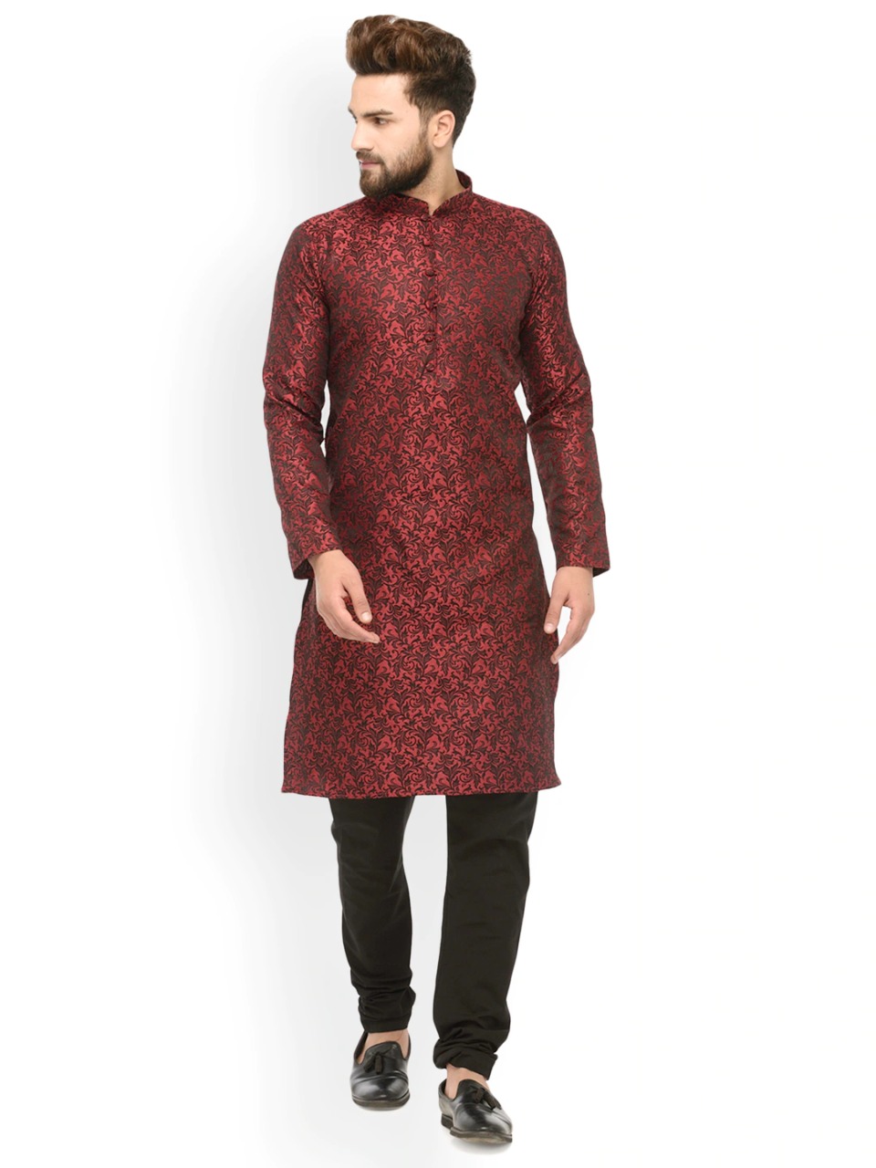 Jompers Men Self Design Kurta with Churidar