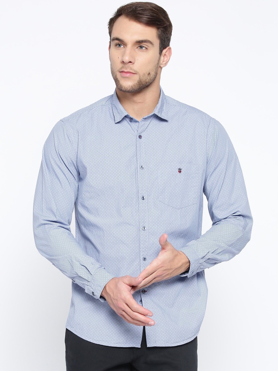 Louis Philippe Sport Men Slim Fit Self Design Casual Shirt