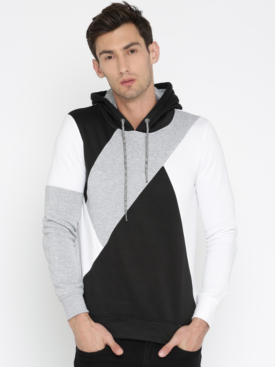 ALCOTT   Colourblock Hooded Sweatshirt