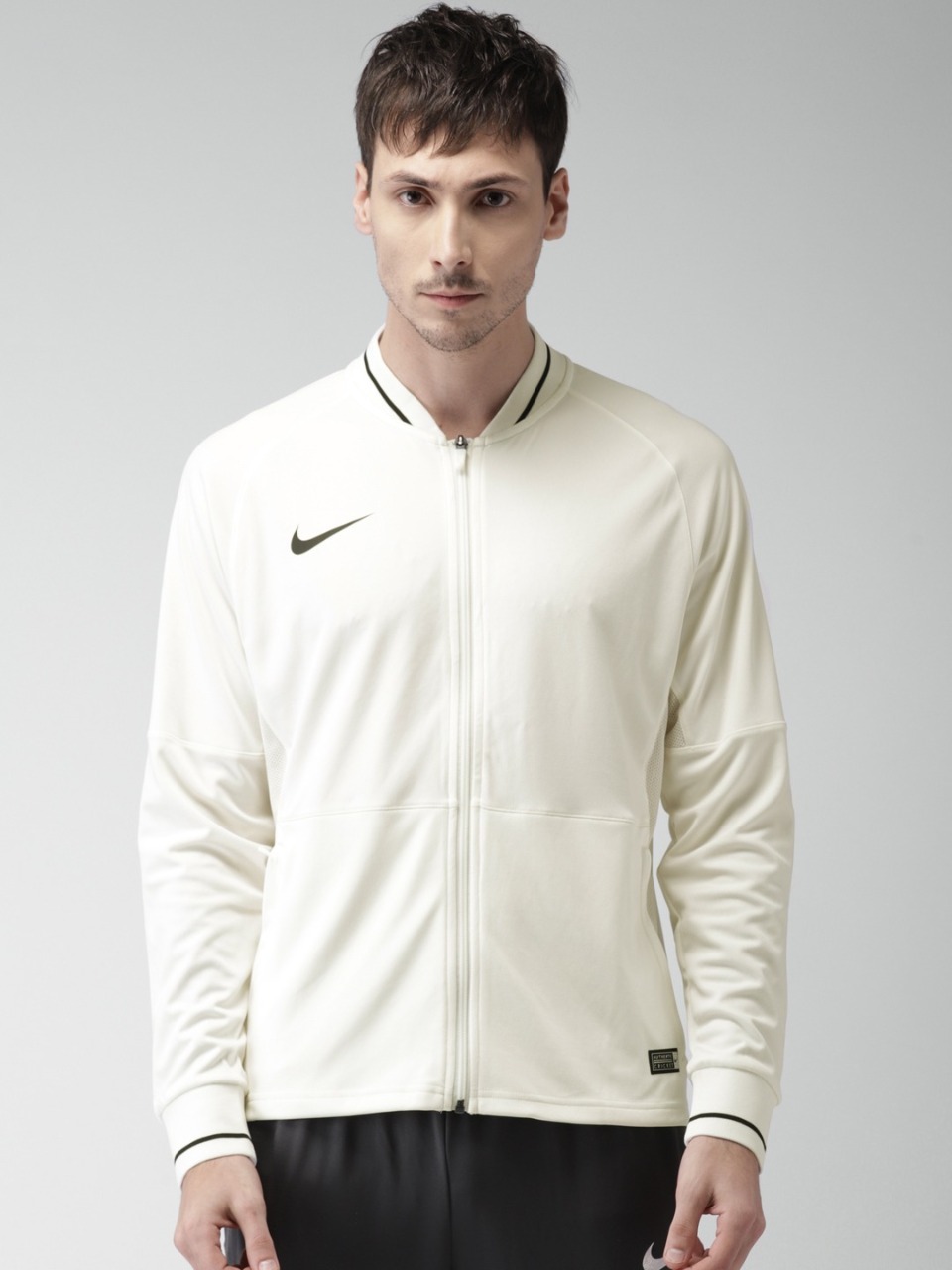 Nike Men White AS TS CRKT M NK DRY JKT FZ2 Sporty Jacket