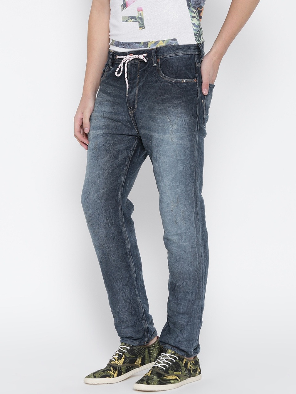 ALCOTT Washed David Joggger Fit Stretchable Jeans