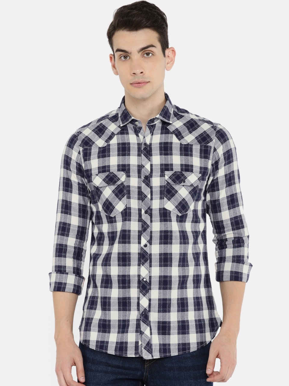 Killer Men Slim Fit Checked Casual Shirt