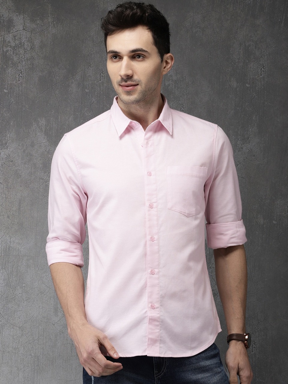 Anouk Men Regular Fit Solid Casual Shirt