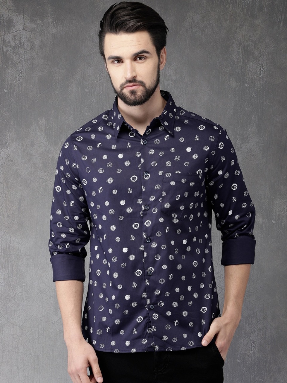 Anouk Men Regular Fit Printed Casual Shirt