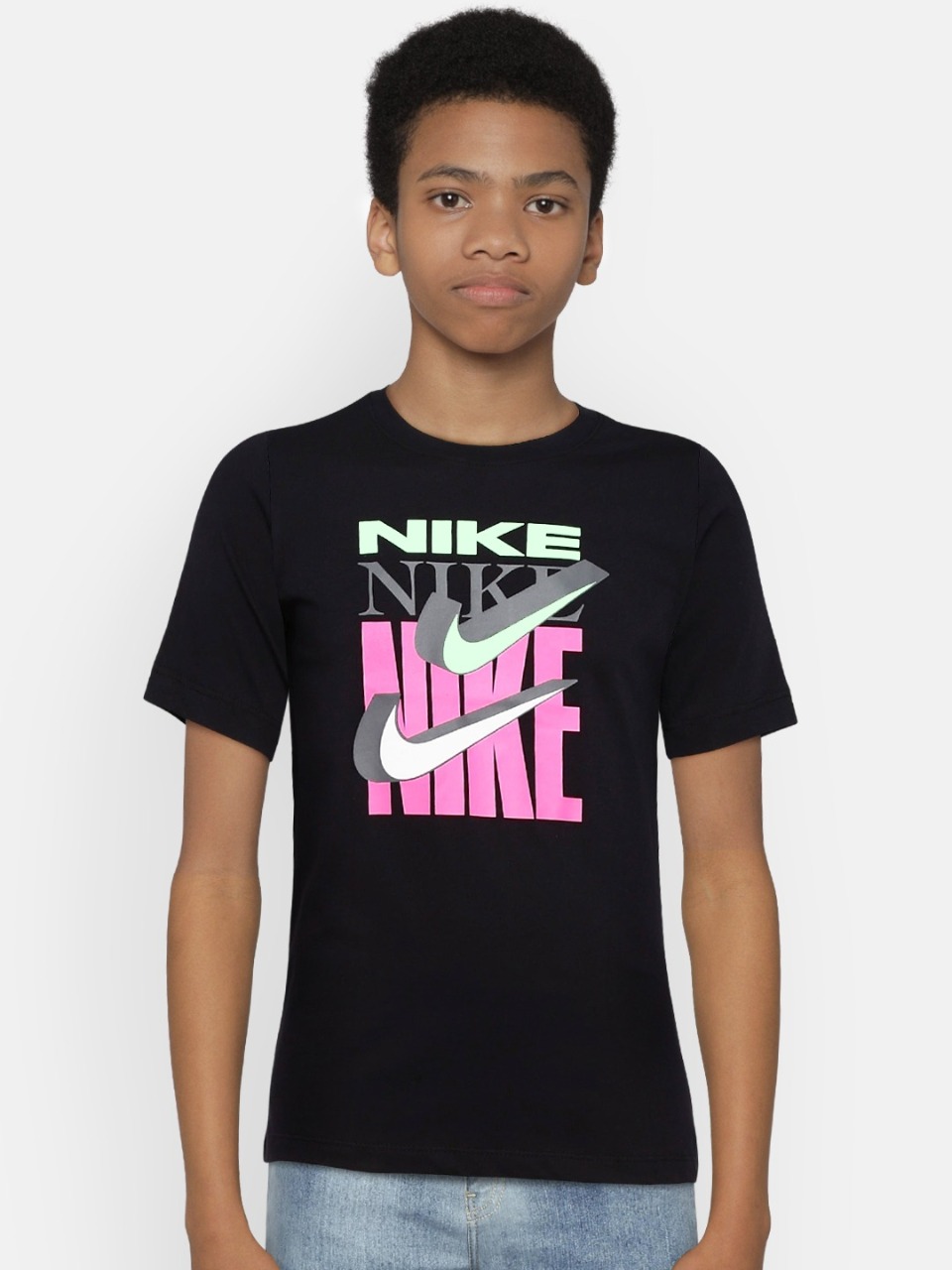 Nike Boys Printed Round Neck T-shirt