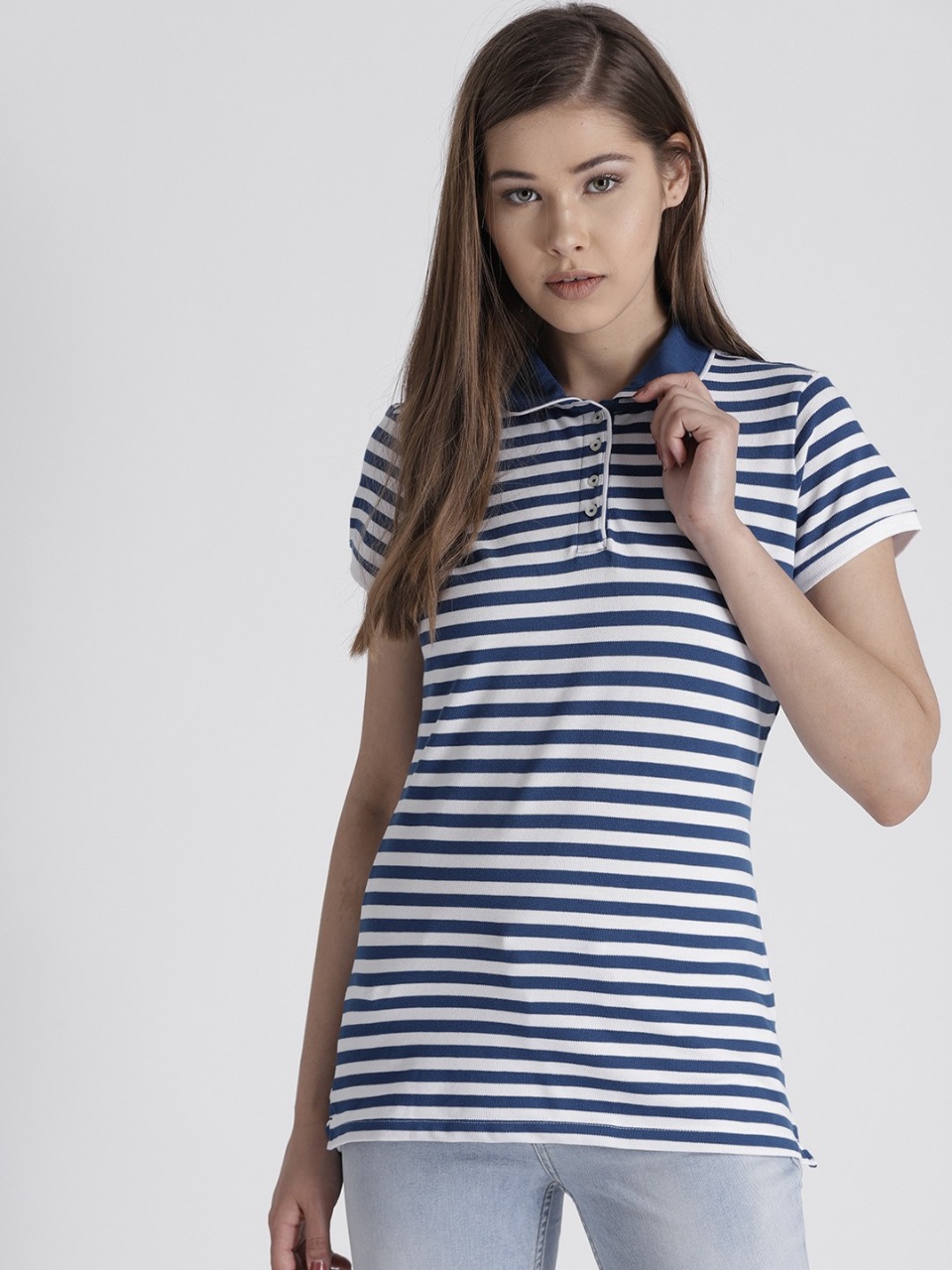 GAP Women Striper Polo T-shirt