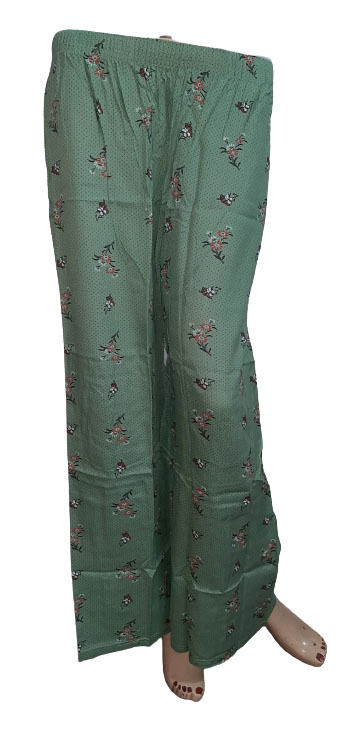 Jack Williams Teak Green Dotted Floral Printed Jeggings