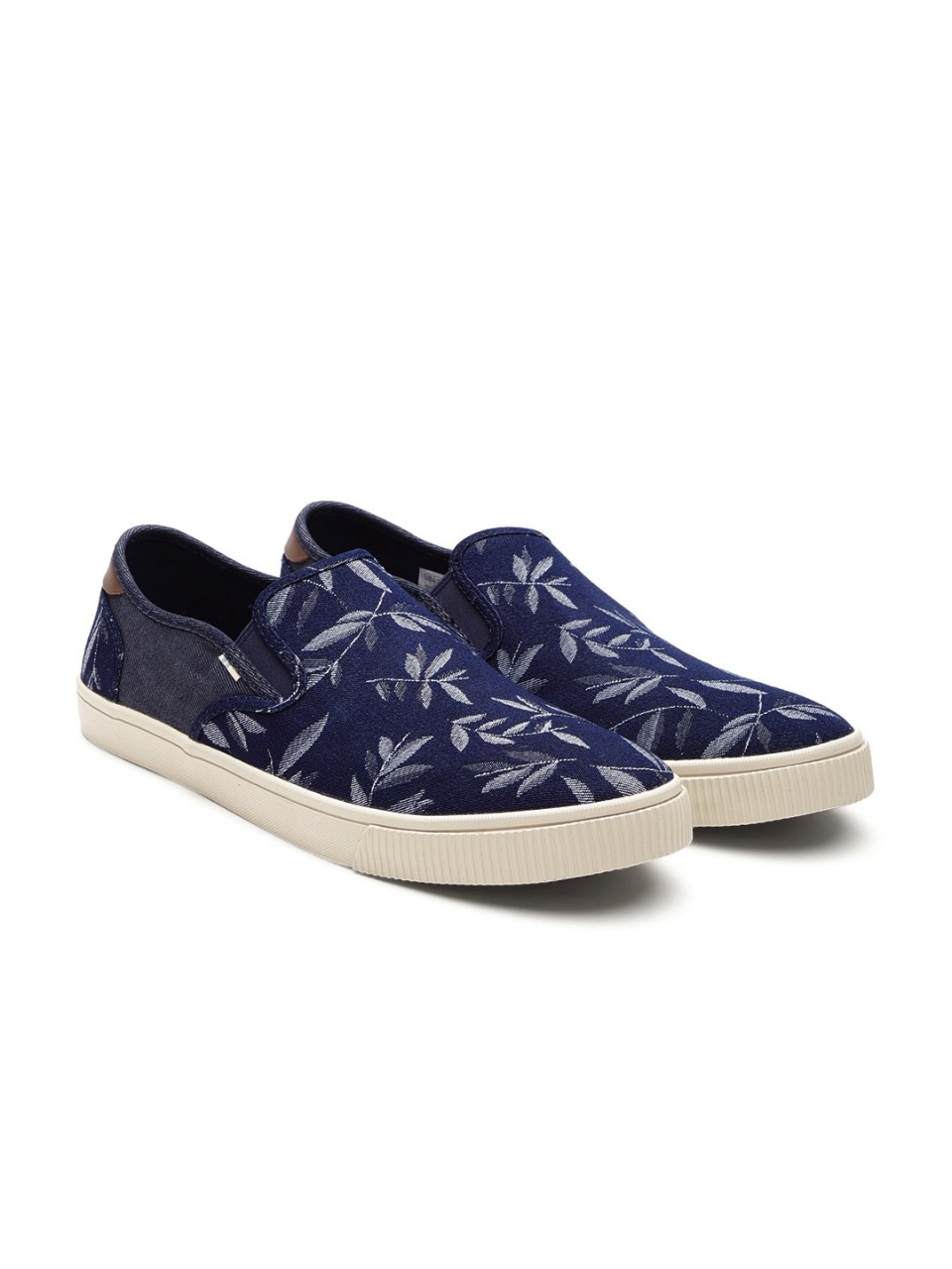 TOMS Men Printed Denim Slip-On Sneakers