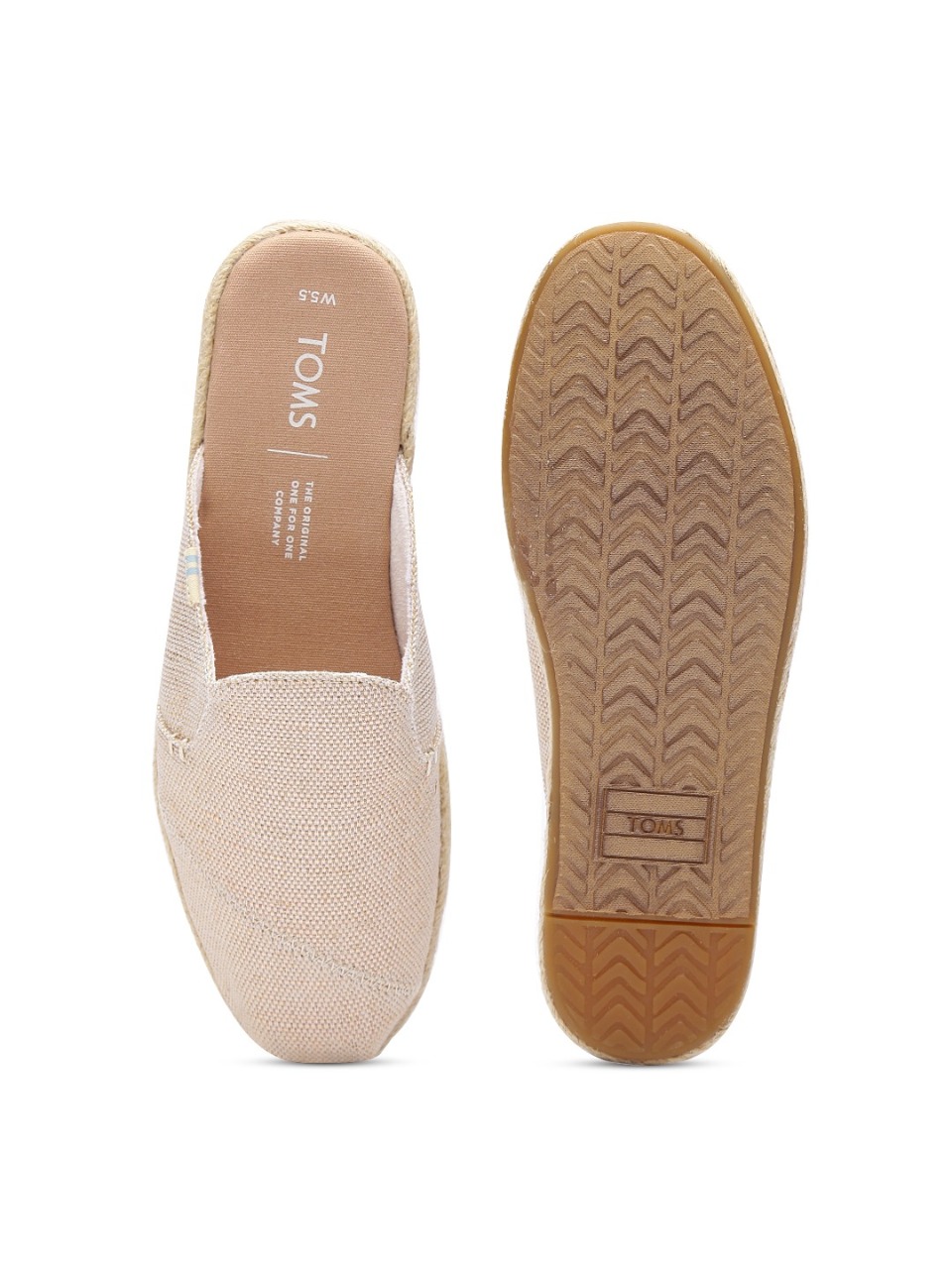 TOMS Women Beige Solid Espadrilles Mules