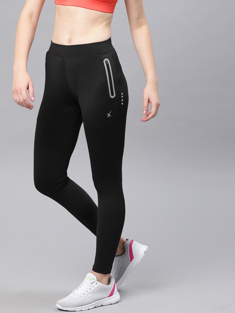 HRX by Hrithik Roshan Women Solid Rapid Dry Reflective Tights