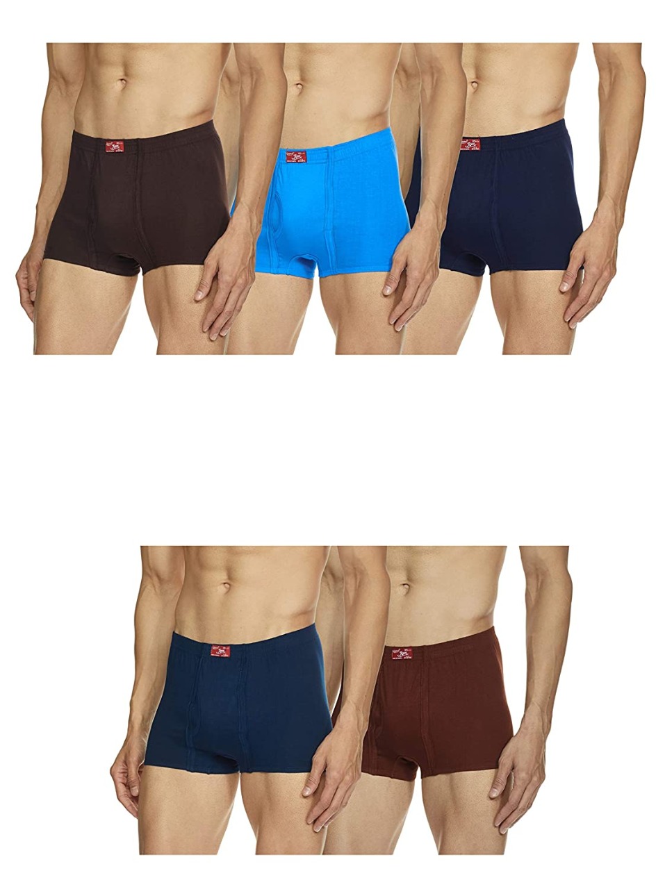 Rupa Jon Men's Solid Trunks (Pack of 5)