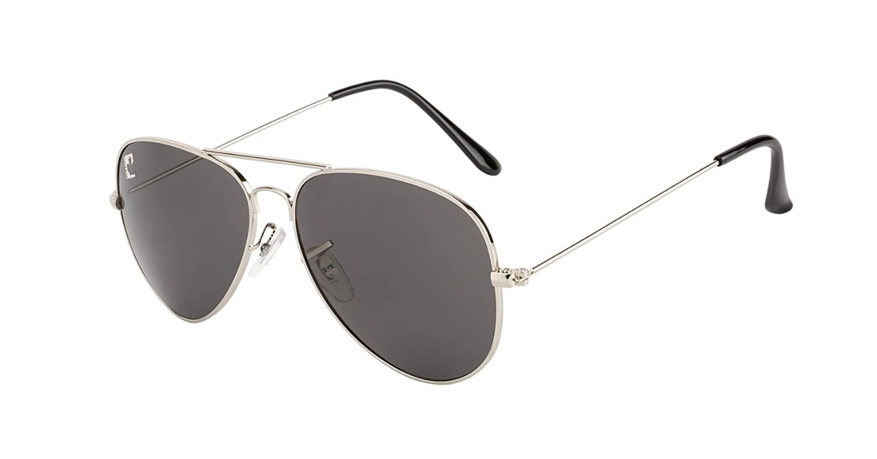 Clark N Palmer Black Aviator Sunglasses