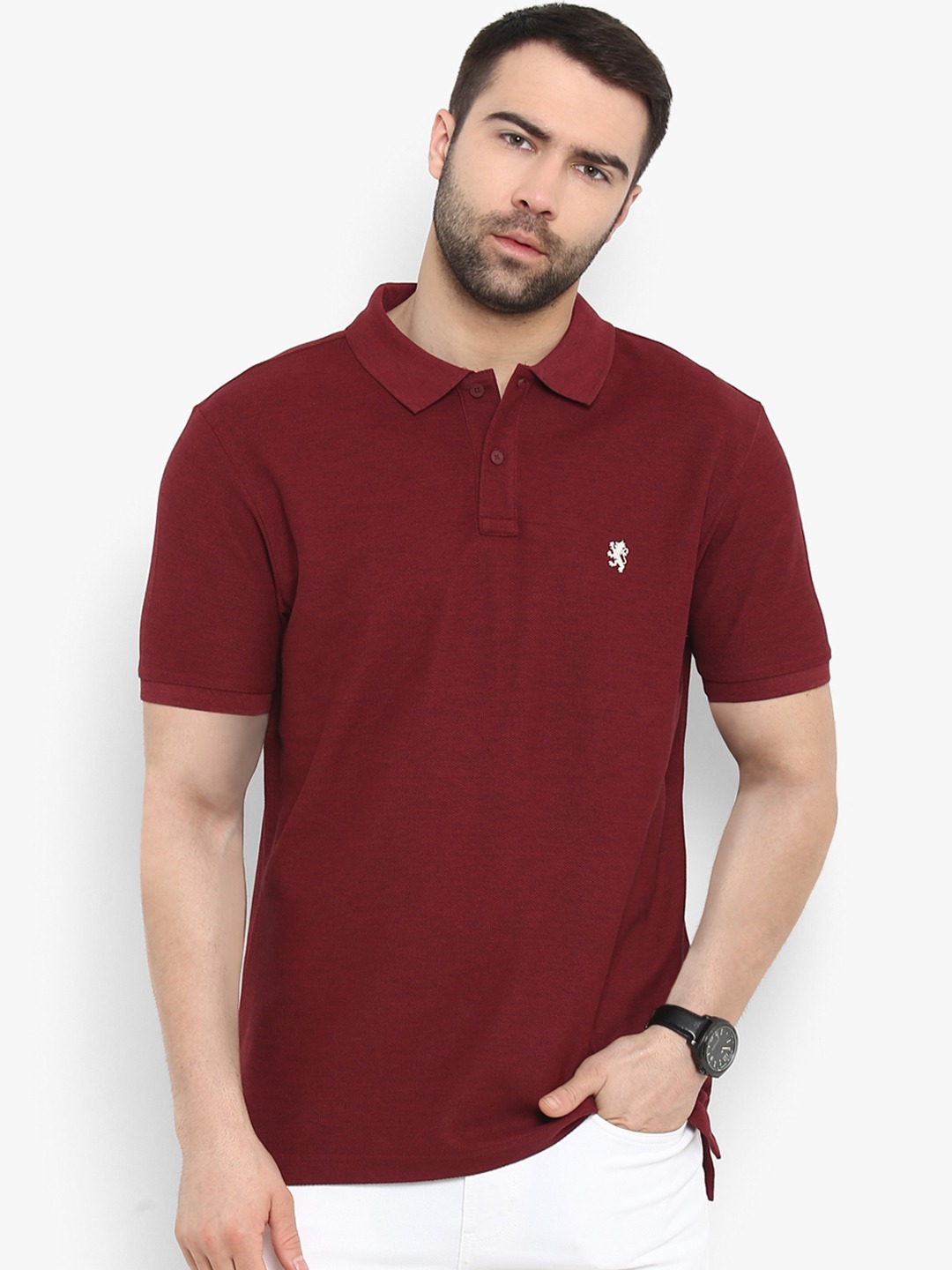 Red Tape Men Polo Collar T-shirt