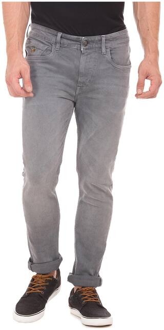 U.S. Polo Assn. Men Grey Slim Fit Jeans